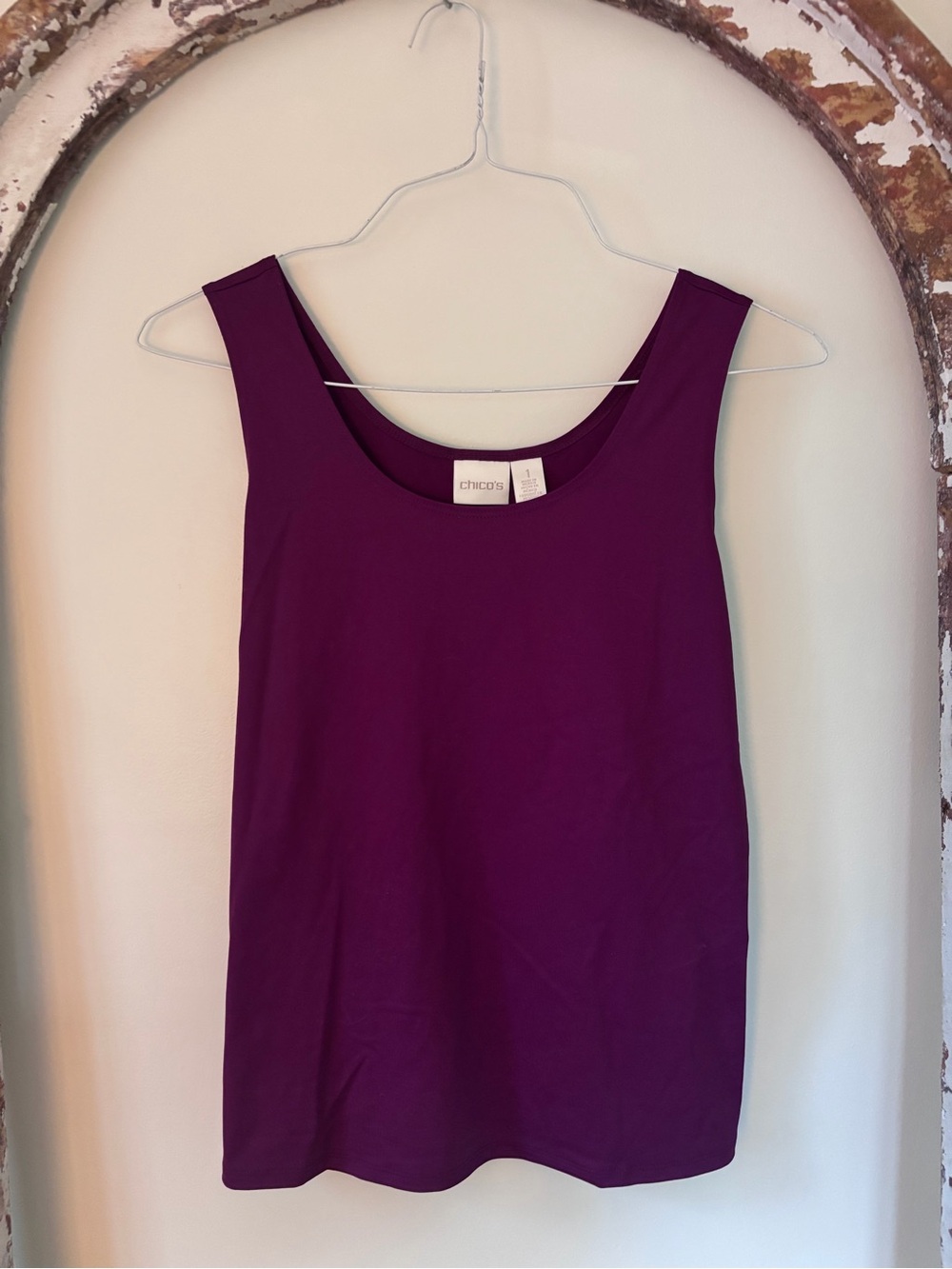 Chico's Plum Crewneck Sleeveless Top